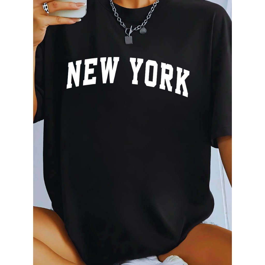 Camisa Camiseta Feminina Academia New York Blusa Streetwear Brooklyn Lançamento Camiseta 100%Algodão