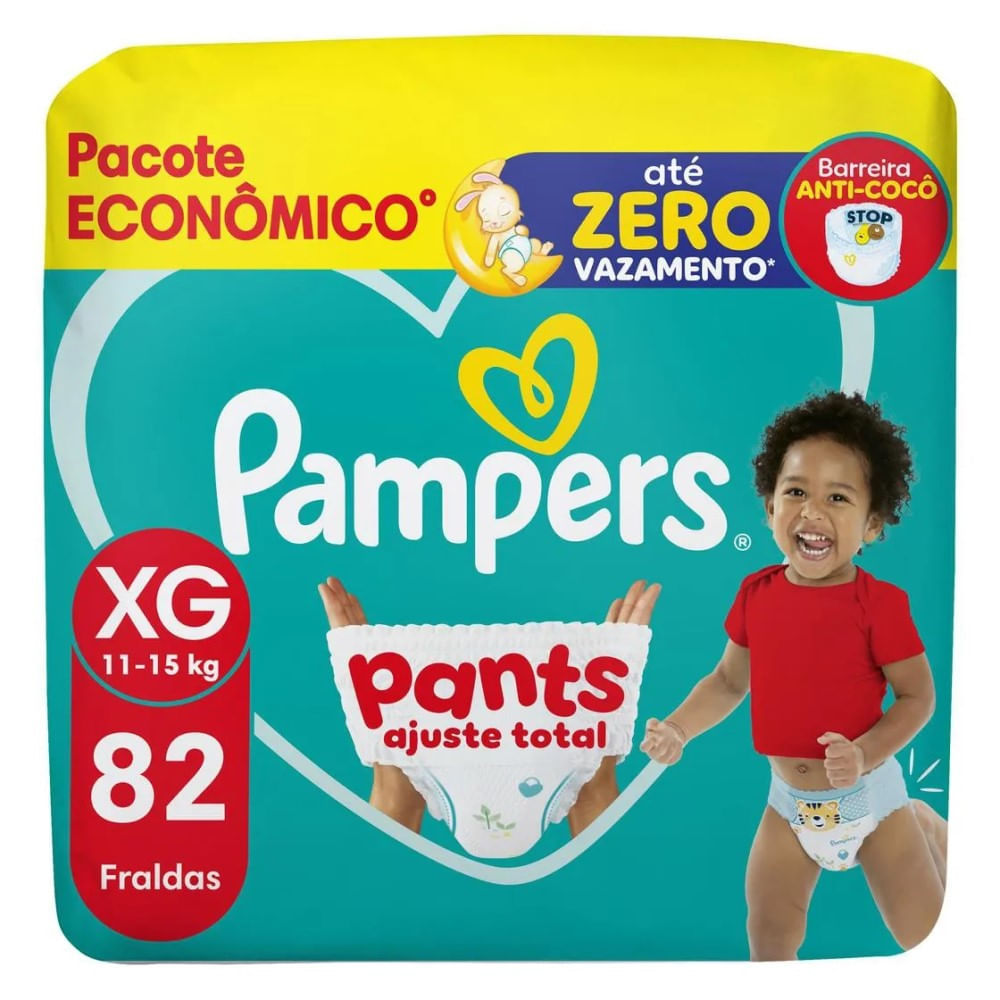 Fralda Descartável Pampers Pants Ajuste Total XG 82 Unidades