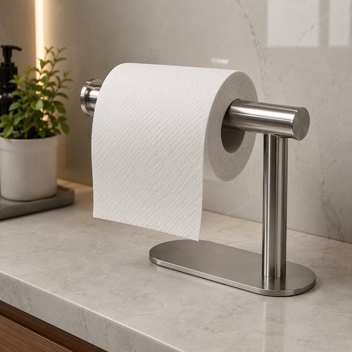 Porta Papel Higiênico Metal Inox 8x16,5x5cm TOP RIO