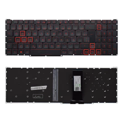 Teclado para Notebook compatível com Acer AN515-44-R8HN Iluminação Vermelha
