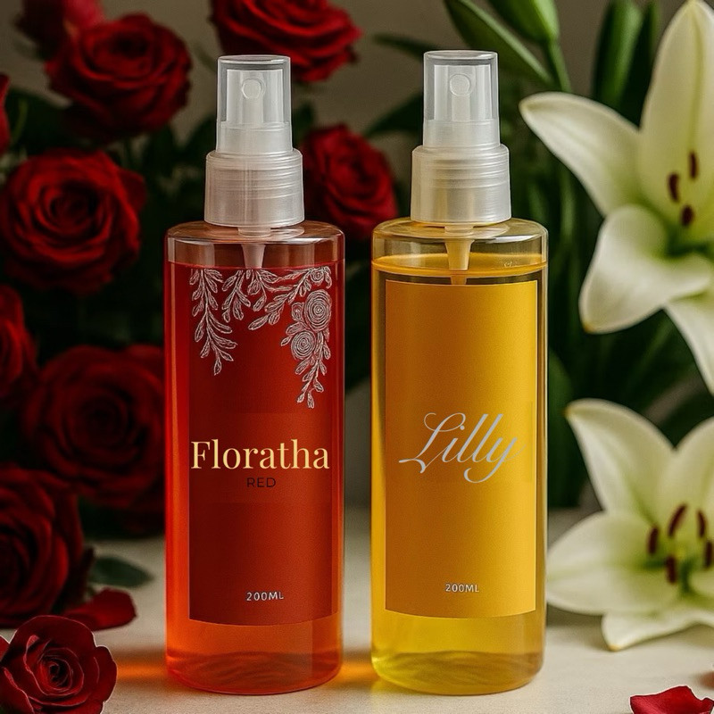 Kit 2 Body Splash Pós Banho Feminino Florata Red e Lily 200ml