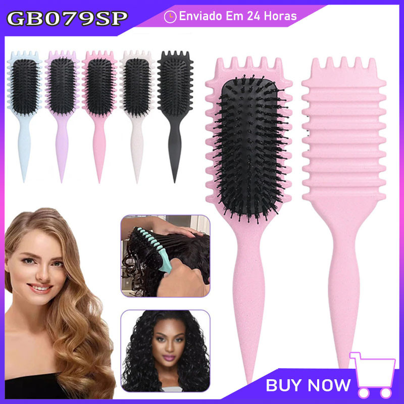 Escova Definição De Cachos Detangling Hair Pente Emaranhados Ferramenta De Estilo De Barbeiro em Oferta na Shopee