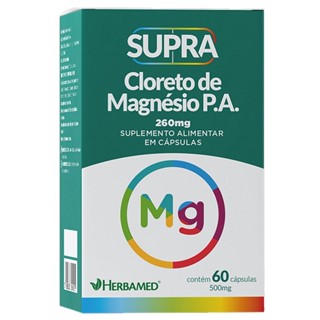 Supra Cloreto de Magnésio P.A. - 500mg 60 Cápsulas - Herbamed em Oferta na Shopee