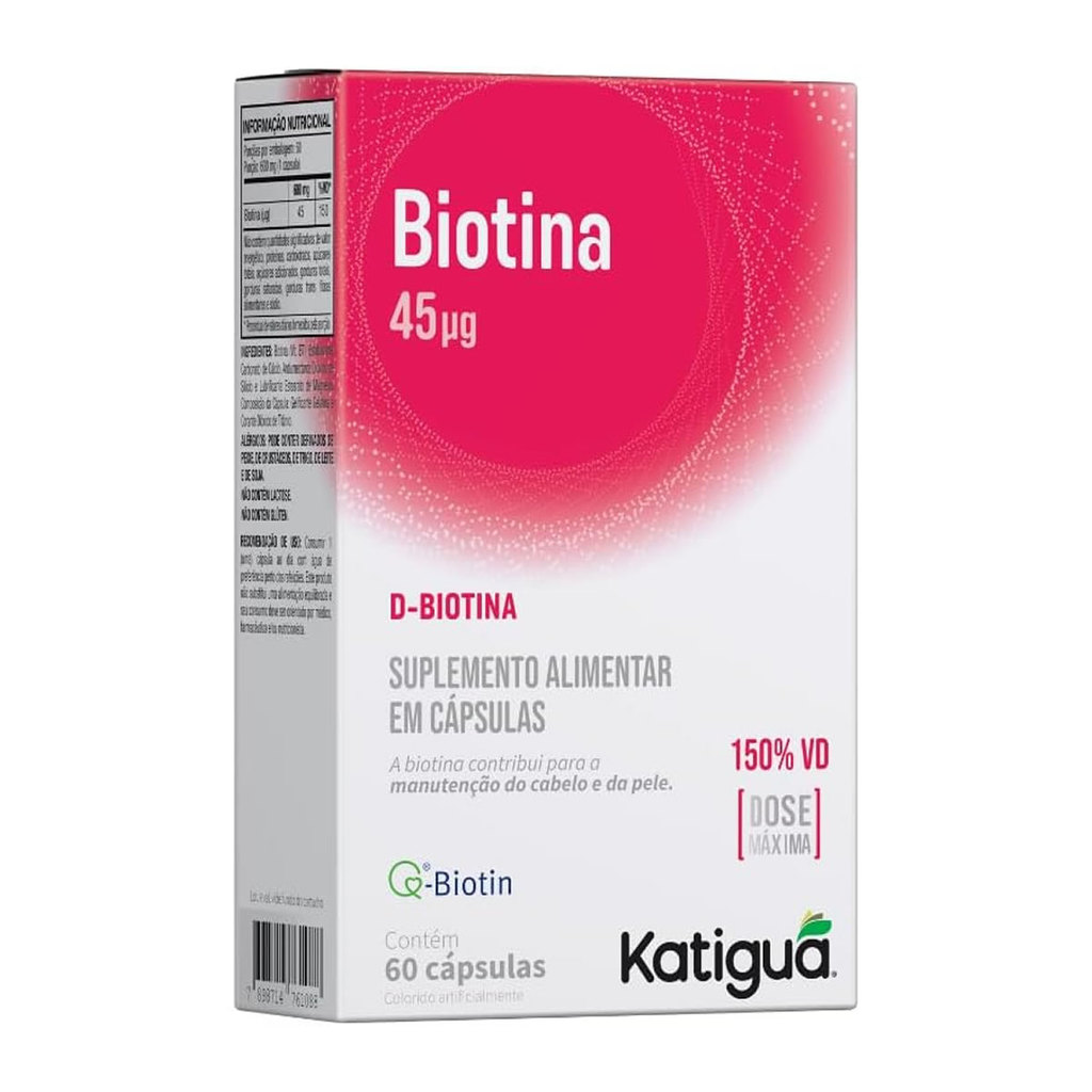 Biotina Dose Máxima - 60 Cápsulas - Katiguá