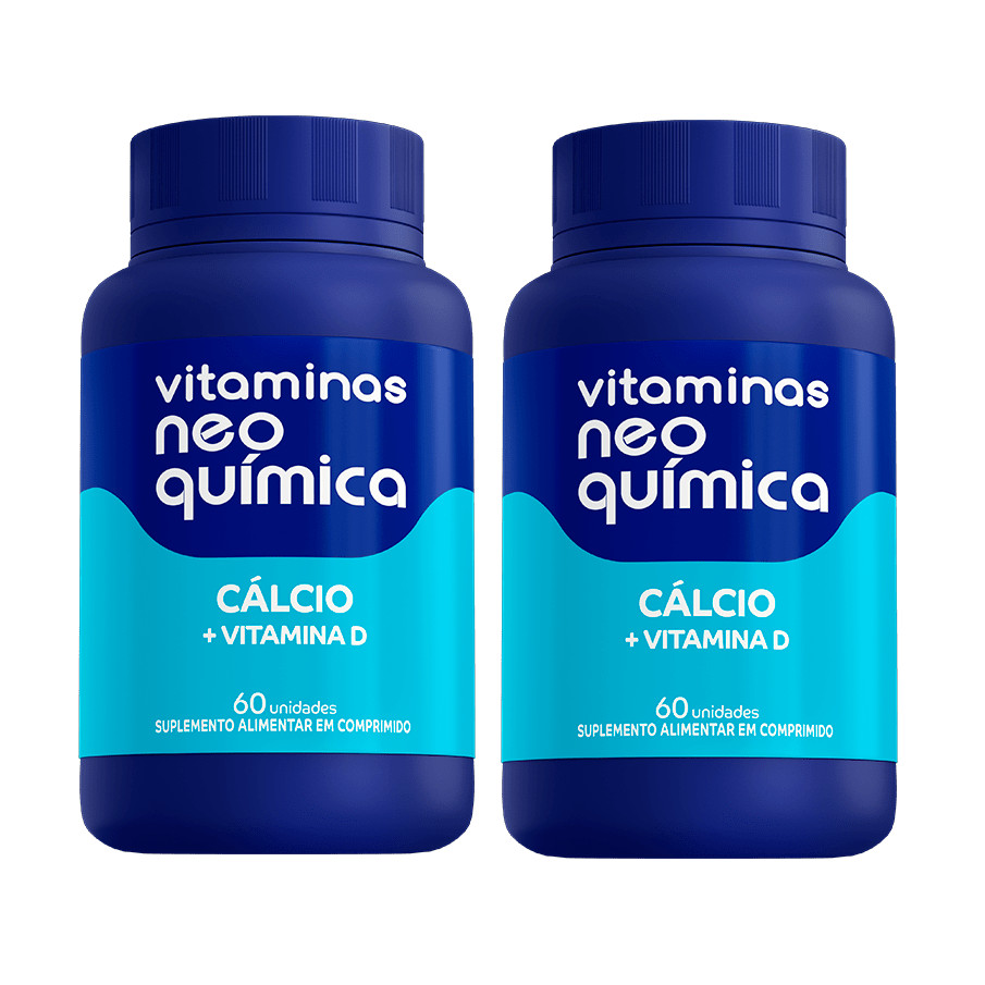 Kit 2 Suplemento Cálcio + Vitamina D 60 Cápsulas - Neo Química