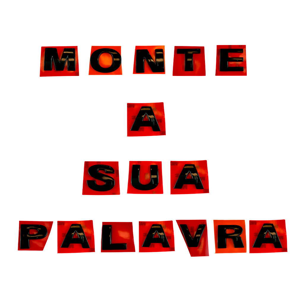Kit Emblemas Letras - Monte sua Palavra até 13 Letras Black