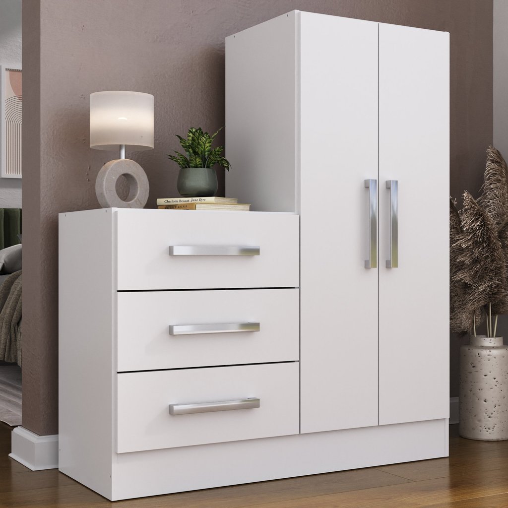 Cômoda 2 Portas 3 Gavetas Dunas Branco em Oferta na Shopee