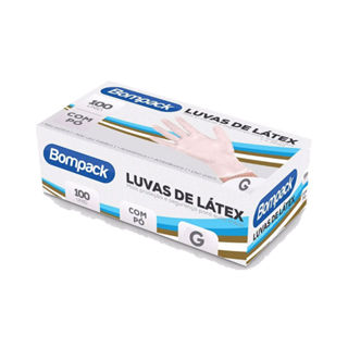 Luva de Latex Bompack com Pó 100 Unidades G em Oferta na Shopee