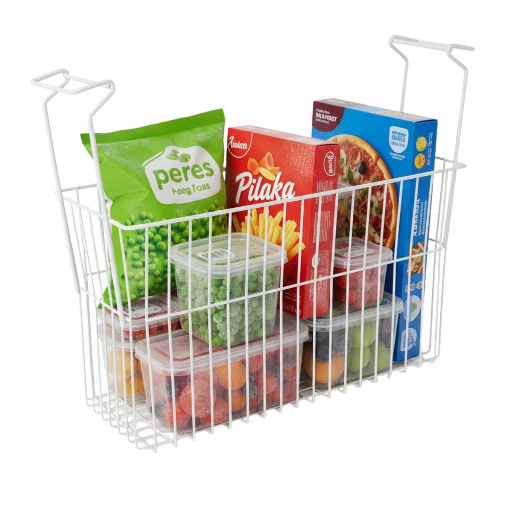 Cesto Para Freezer Multifuncional Aramado Organizador Geladeira / Freezer Picolés Frutas Polpas