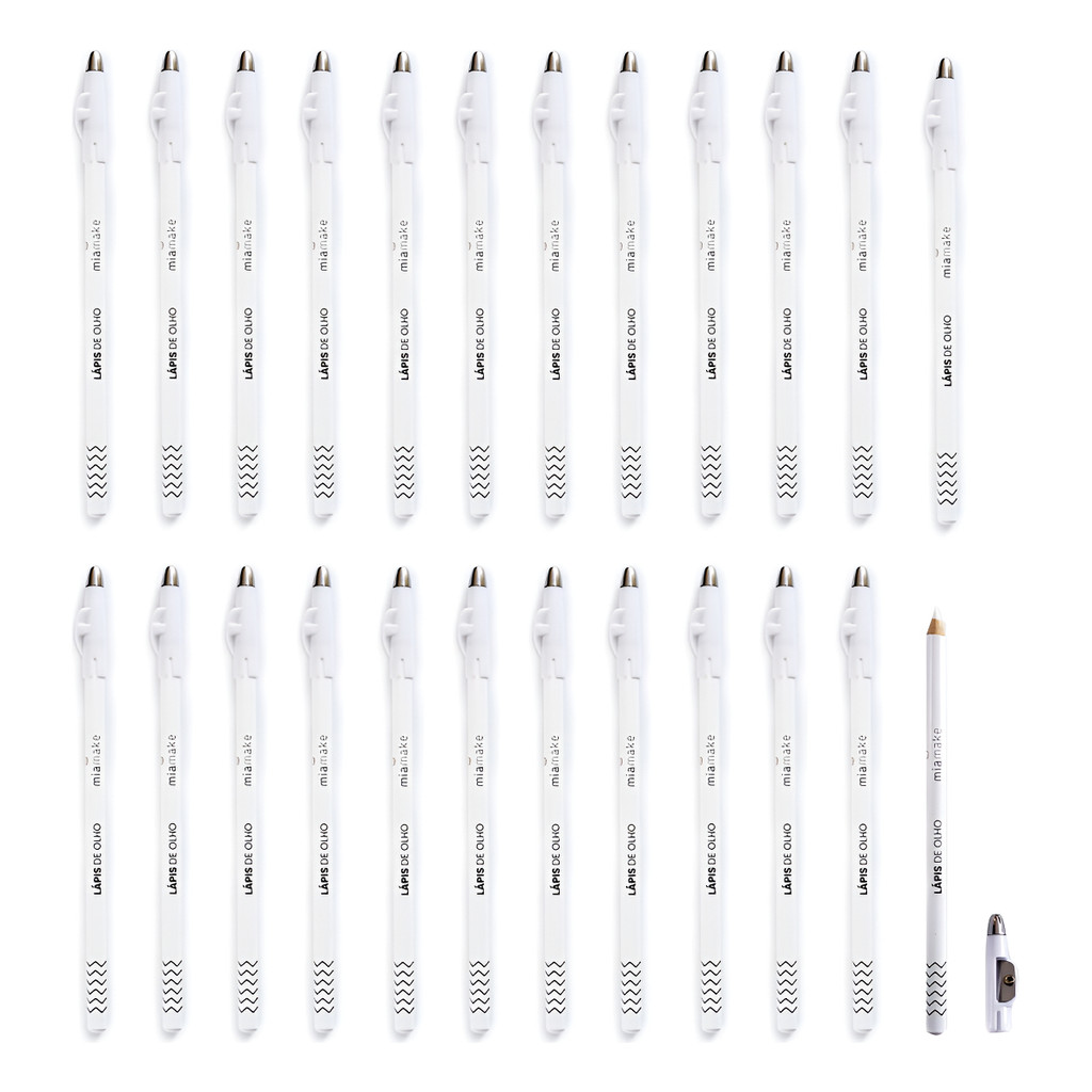 48 Unid Lápis Branco C/ Apontador Marcação Botox Atacado