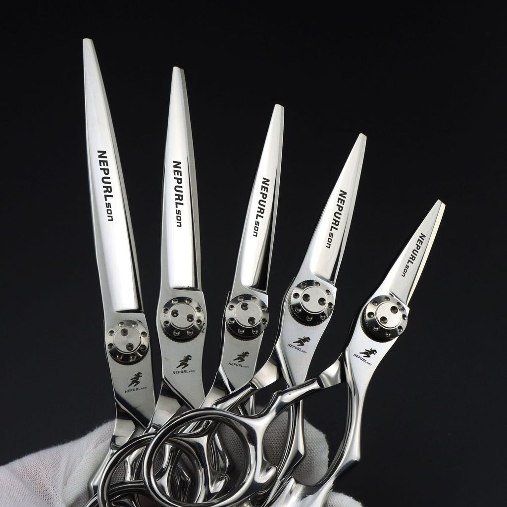 Tesoura De Cabelo Do Mesmo Estilo 7.0Tuogen De 5.5 Polegadas E 6.0 , Corte Plano Reto , Cabeleireiro Vários Tamanhos