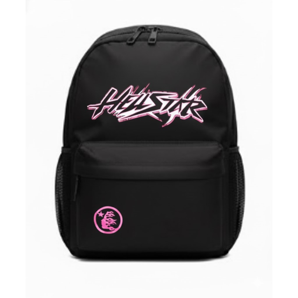 : Mochila Hellstar Hype Streetwear Estampa Logo Bolsa Escolar Trap Aesthetic Lançamento