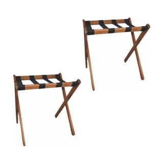 Kit 02 Suporte De Malas Para Hotel Pousada Dobrável Madeira em Oferta na Shopee