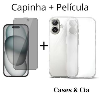 Kit Capinha Anti-Impacto Para iPhone 17 + Película 3D Vidro Full Frontal em Oferta na Shopee