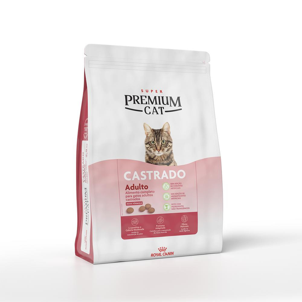 Ração Seca Super Premium Cat para Gatos Adultos Castrados 10,1kgs Royal Canin