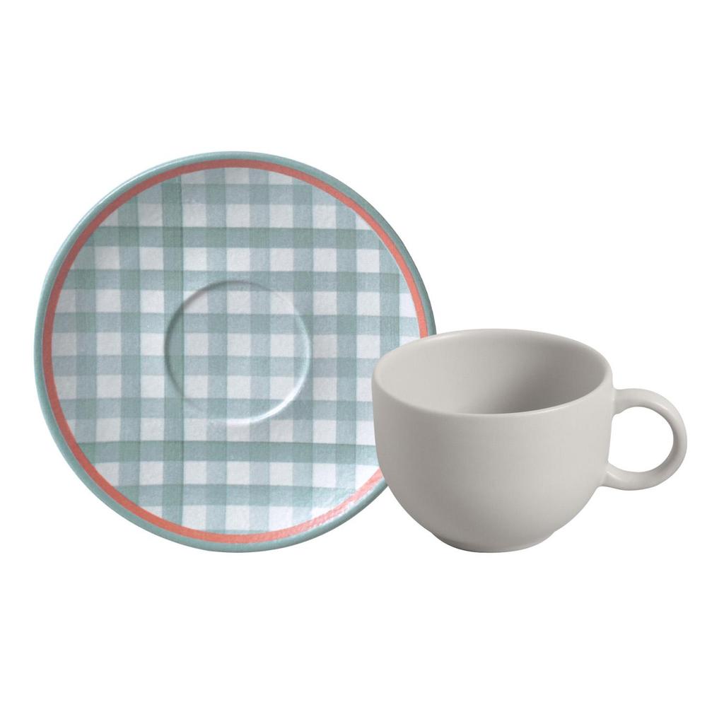 Conjunto com 6 Xícaras de Chá com Pires Coup Stoneware Tempo de Festa 220ml em Oferta na Shopee