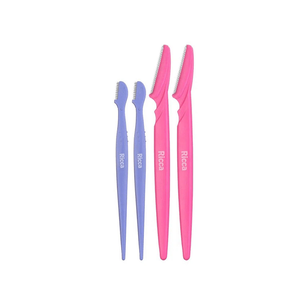 Conjunto com 4 Navalhas Ricca Para Sobrancelha — imagem 2 de 2