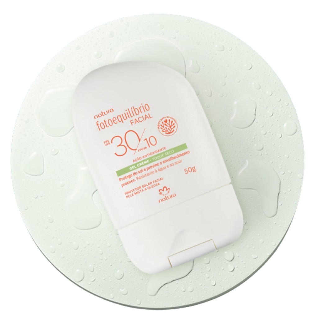 Protetor Facial Gel Creme FPS 30 FPUVA 10 - Natura