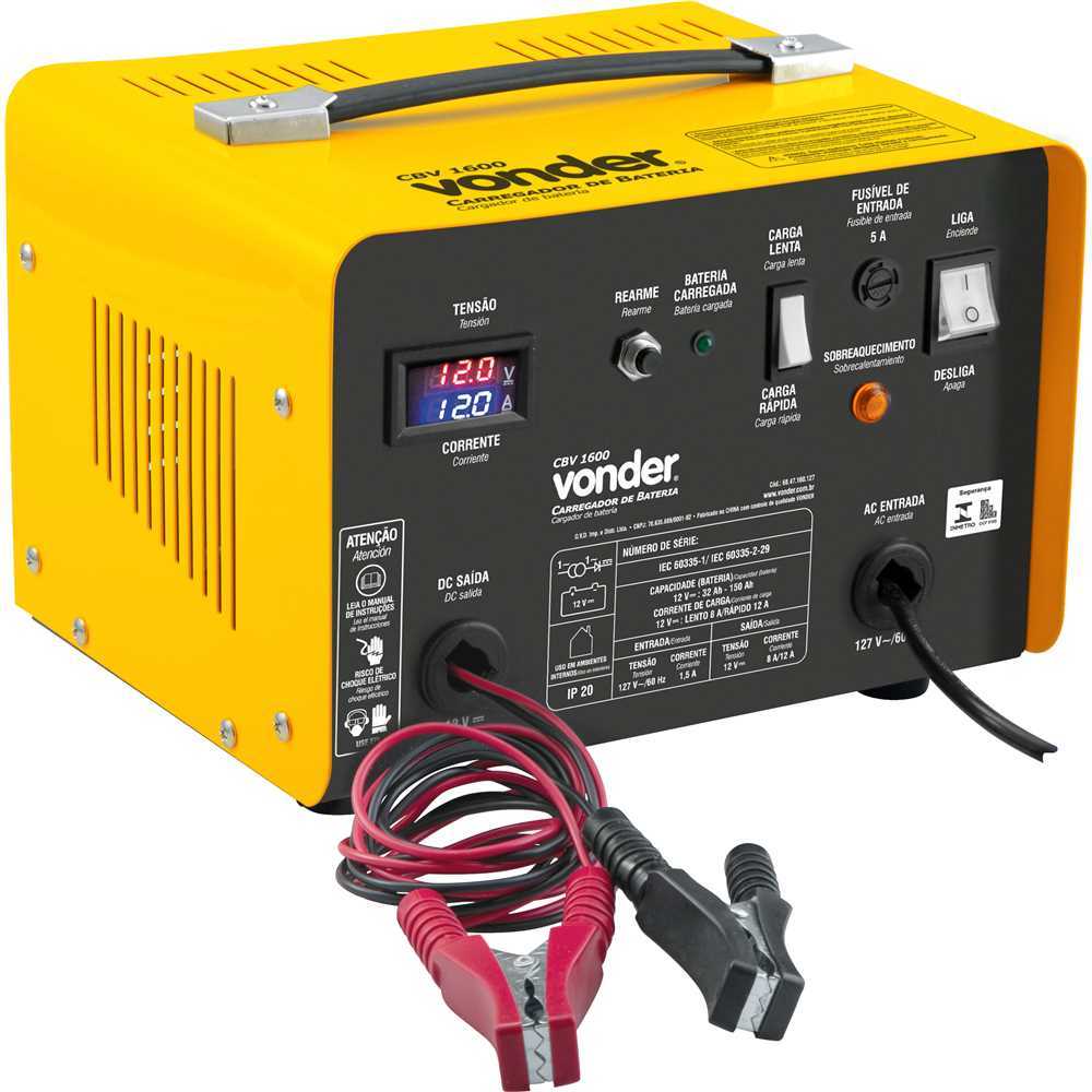 Carregador de Bateria Automotivo CBV1600 Vonder Para Carros e Motos De Carga Rapida em Oferta na Shopee