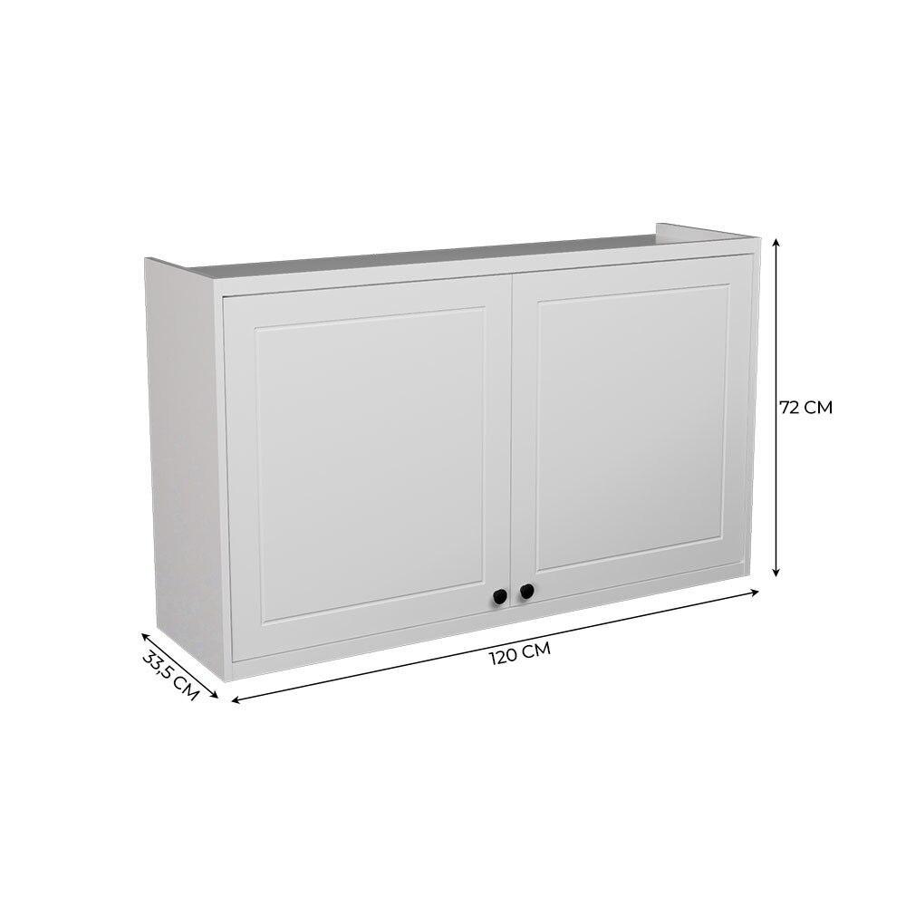 Armário Aéreo MDF Herval Viana, 2 Portas, Branco Ártico, 120 Cm — imagem 2 de 2