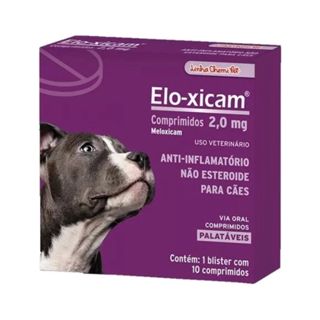 Elo-xicam 2,0mg Com 10 Comp. Palatáveis Para Cães - Chemitec em Oferta na Shopee