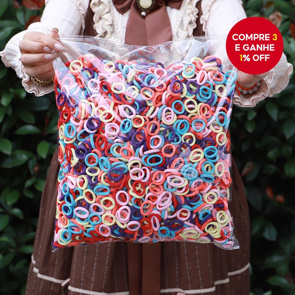 100/300 Pçs Faixas De Cabelo Elásticas Meninas Acessórios Para O Mini Colorido Náilon Bandana Crianças Rabo De Cavalo Ti