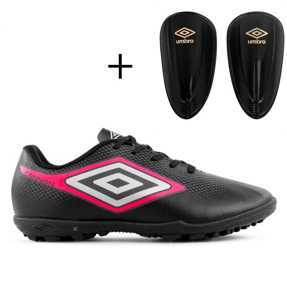 Chuteira Society Umbro Cannon Jr Infantil + Caneleira