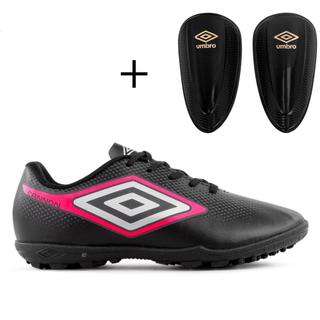 Chuteira Society Umbro Cannon Jr Infantil + Caneleira