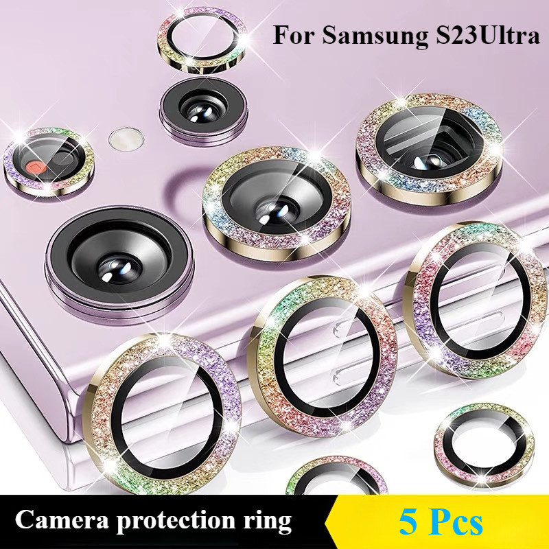 Lente De Vidro Temperado Para Samsung Galaxy S26 S22 S23 S24 S25 Plus Ultra FE Proteção Da Câmera Anel De Metal Película
