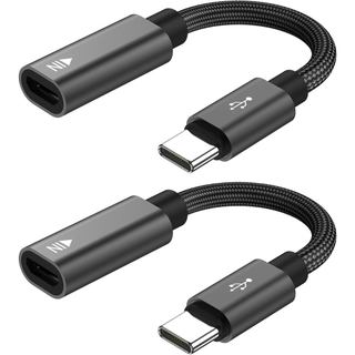 Adaptador Micro USB para USB C (Pacote com 2) Conector Conversor Micro USB Fêmea para Tipo C Macho Carregamento Rápi