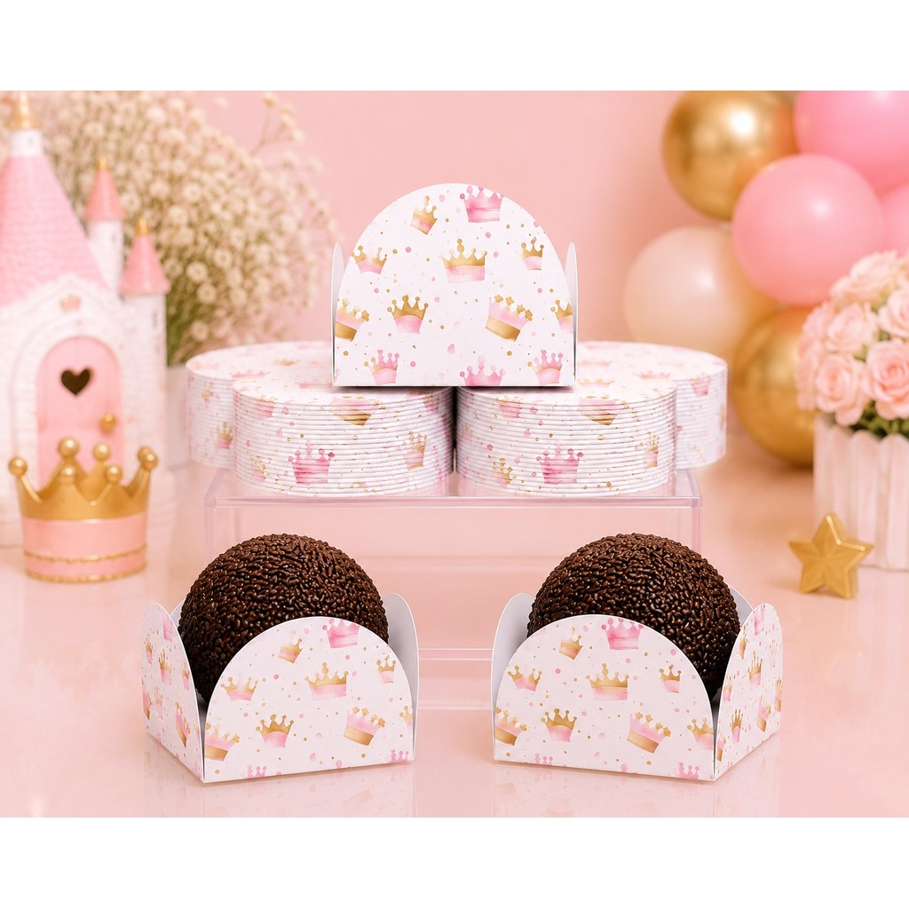 Forminha de Doces Realeza Princesa Personalizada Lembrancinha de Festa Aniversário