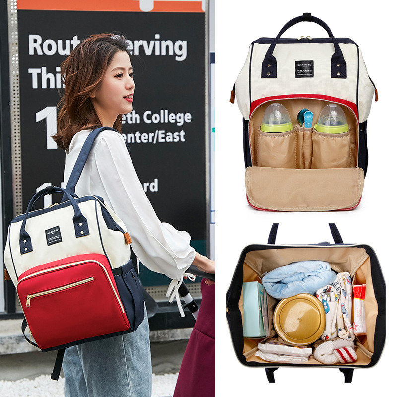 Japão novo estilo mamãe saco mãe bebê saco multifuncional bebê mãe mochila grande capacidade à prova dwaterproof água Al