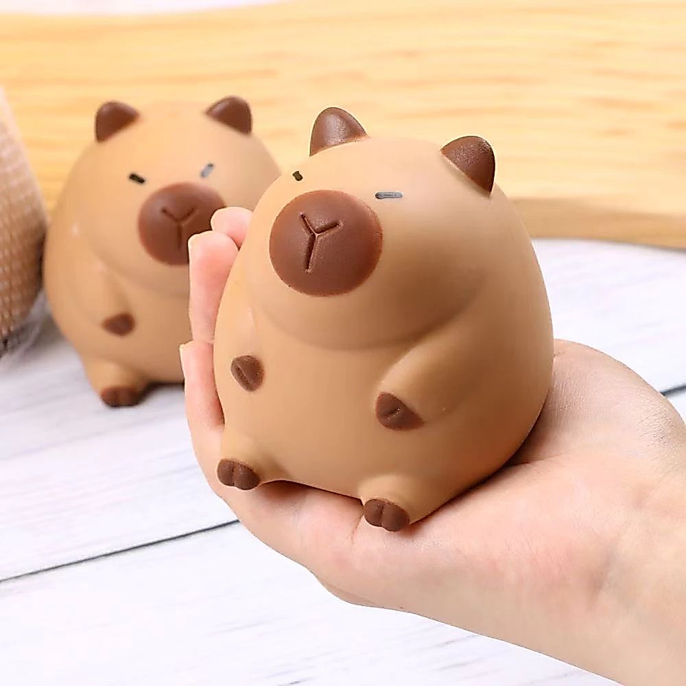 Brinquedo Capivara Fofo Antiestresse - Squishy Macio E Puxa E Estica: Ideal Para Do Estresse