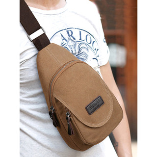 Bolsa de peito masculina de lona 2025 novo estilo Casual bolsa masculina ao ar livre mochila esportes ombro peito saco d