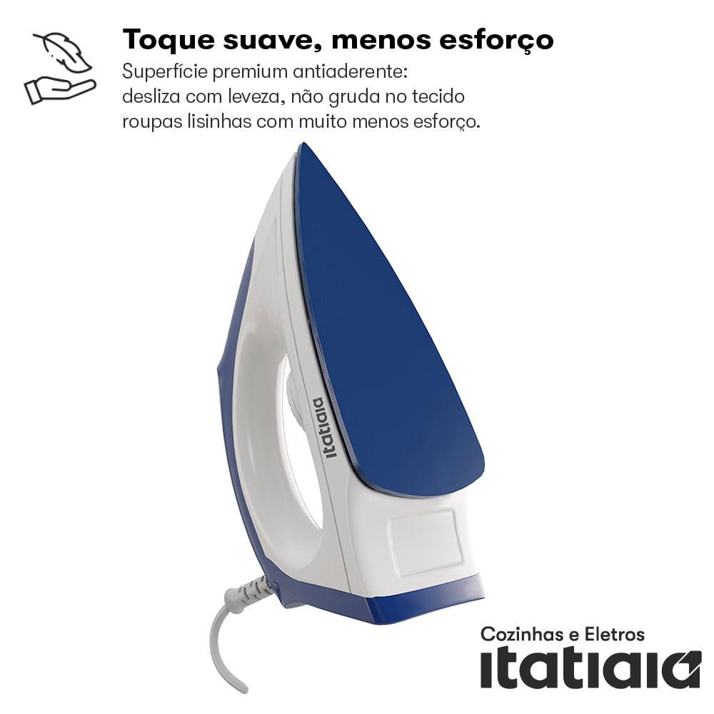 Ferro de Passar a Seco Itatiaia Branco com Azul 127V · foto 2