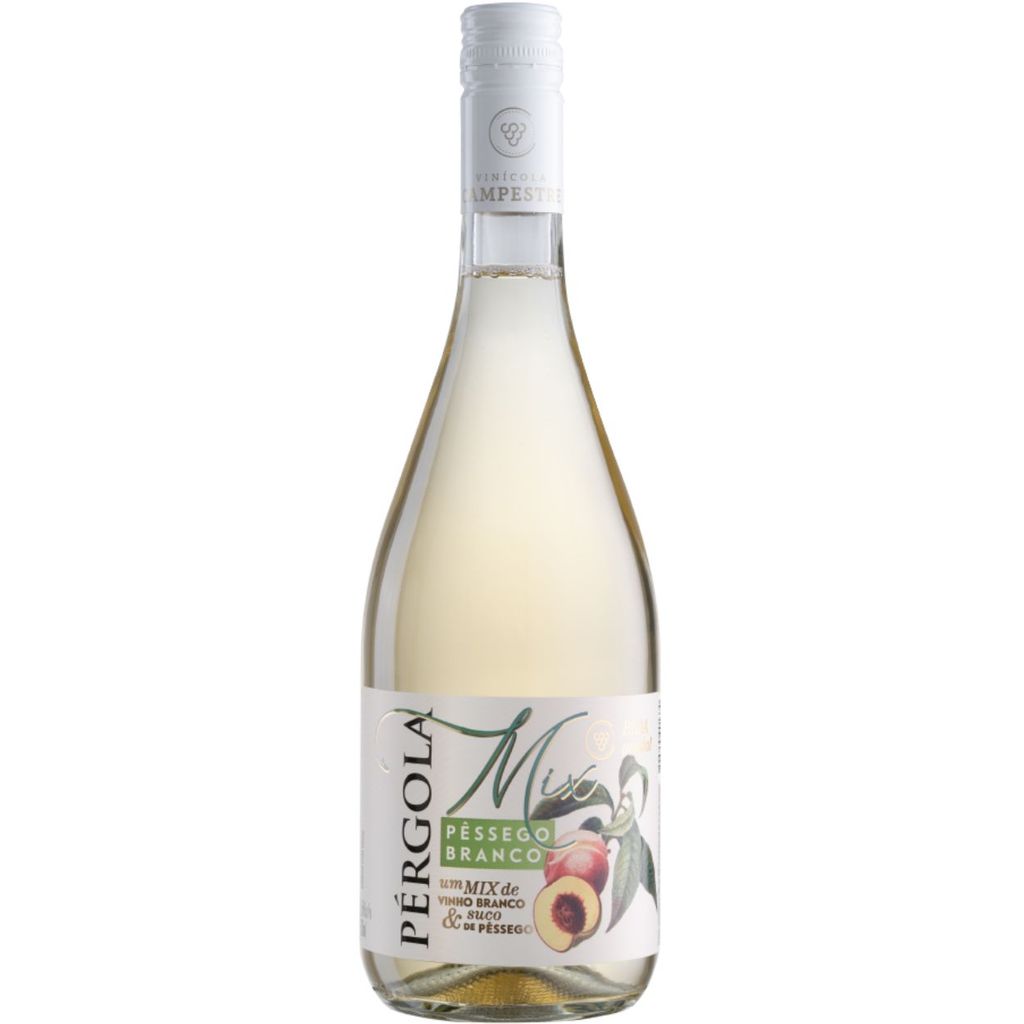 Cooler Com Vinho Branco e Suco de Pêssego Pérgola Mix 750ml