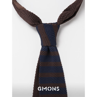 Giyomon masculino café cor listras moda tendência gravata de malha Casual negócios Formal Wear noivo gravata de casament