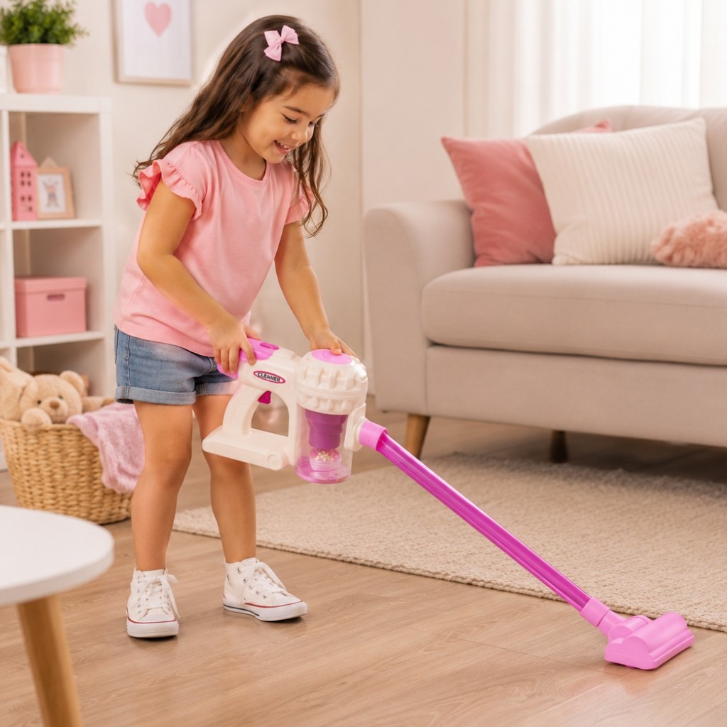 Brinquedo Aspirador de Pó Infantil Faz de Conta Divertido Educativo - Castela