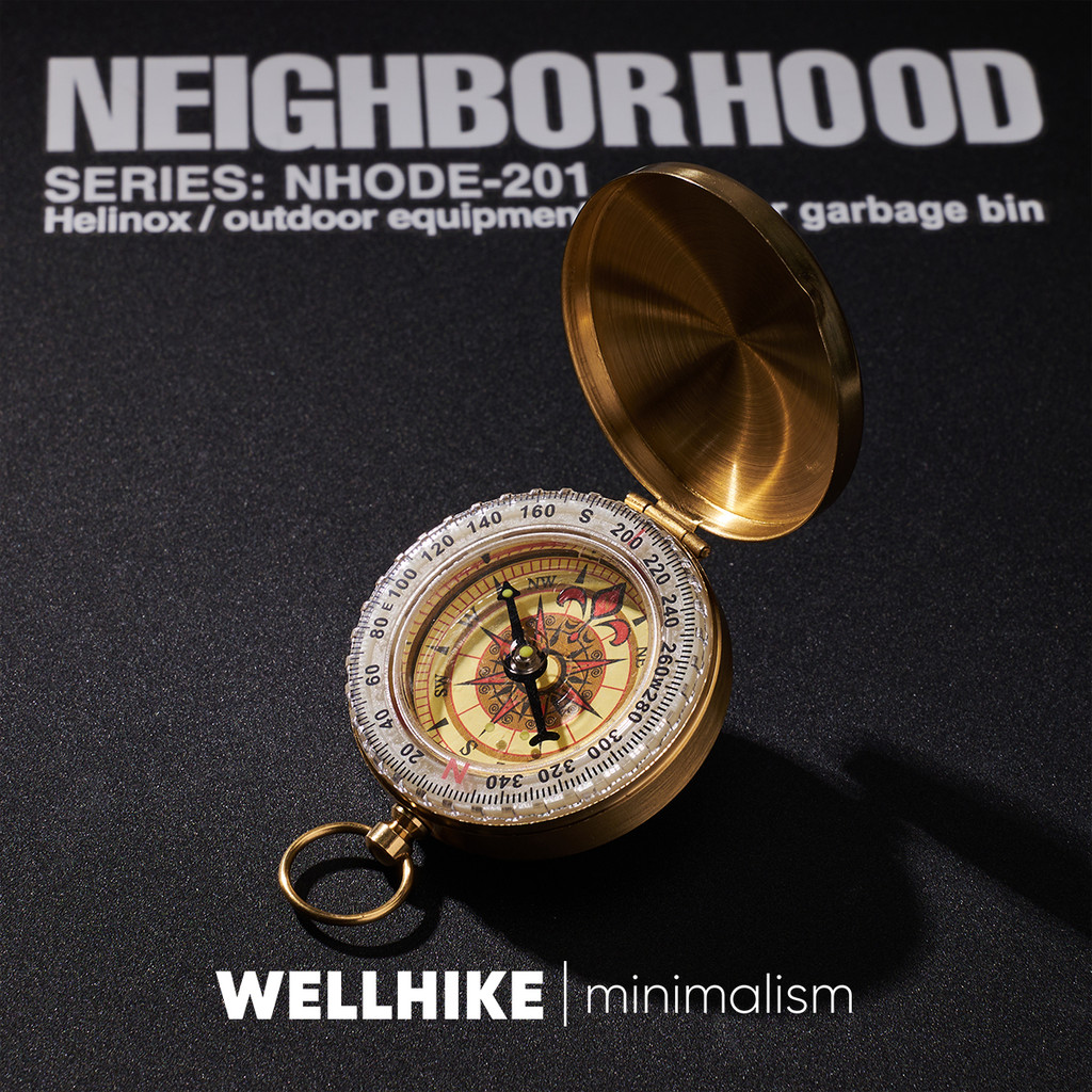 WELLHIKE Retro Bússola Luminosa Aventura Acampamento Ao Ar Livre Sobrevivência edc Bússola North Ball Fivela Pingente