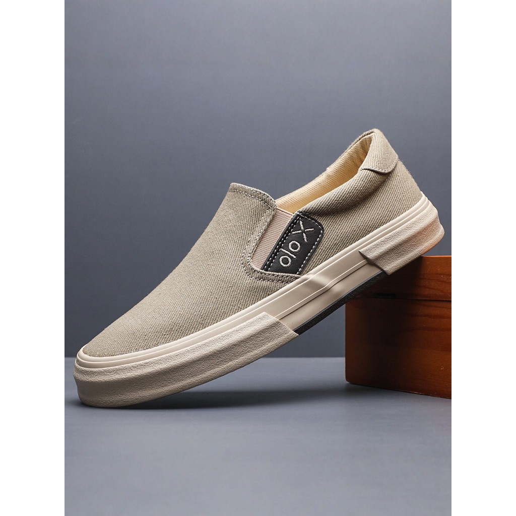 2026 novo estilo sapatos masculinos verão respirável sapatos de lona sapatos casuais masculinos deslizamento-On preguiço