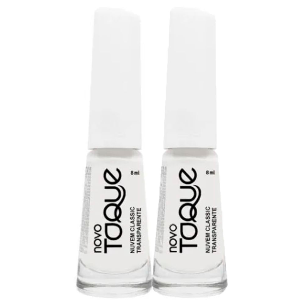 Kit 2 Esmalte Novo Toque Nuvem Classic Transparente 8ml