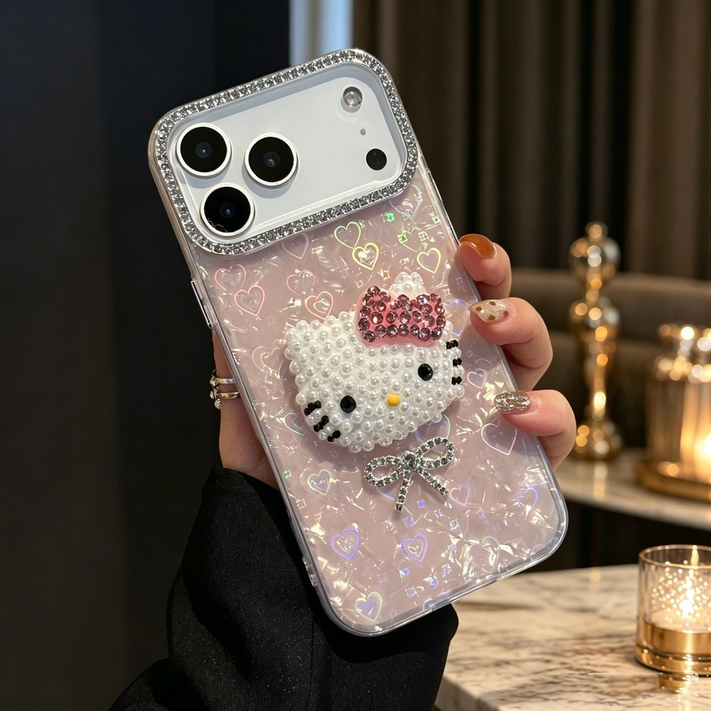 Invólucro Para Samsung Galaxy S26 S25 S24 Ultra S23 S22 Plus S21 S20 FE Nota 20 M06 M56 3D Cabeça De Gato Amor Padrão Ca