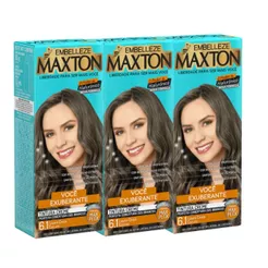 Kit 3 Maxton Loura Exuberante Louro Cinza Escuro 6.1
