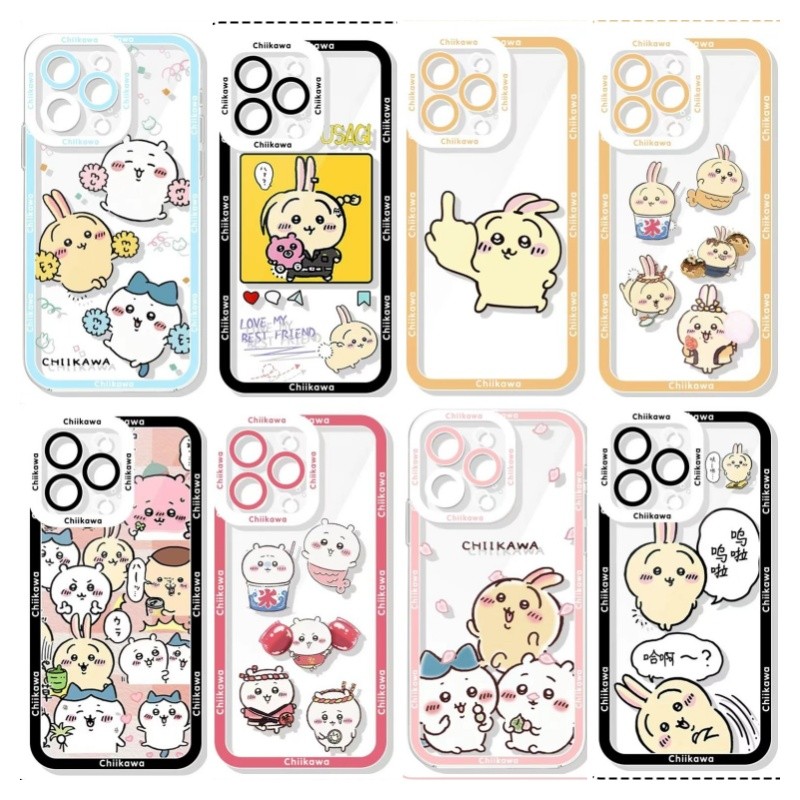 Capa de Telefone Chiikawa Fofa para Samsung Galaxy A32 A23 A15 A13 A22 A72 A22 A12 A14 A73 A72 A26 A33 5G, Capa Transpar