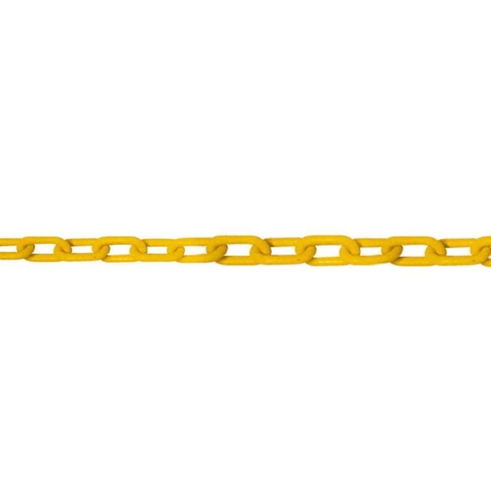 Corrente plástica para sinalização 6 mm 10 m amarela