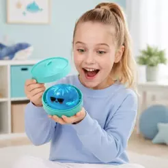 Bolinho De Massa Esmaga , Resiliência Lenta Fidget Squeeze Glitter Shark Dumplings Brinquedo Mole , Pinch Le