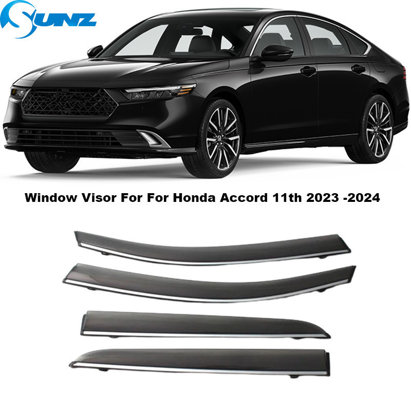 Viseira Da Janela Lateral Para Honda Accord 11th 2023 2024 Porta Vento Sol Chuva Guardas Defletores De Acessórios Automó