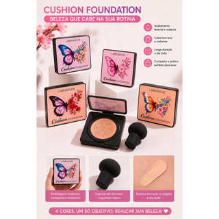 Bb Cream Base Cushion Facial Labranche Com Esponja Cogumelo Alta Cobertura Finalização Natural