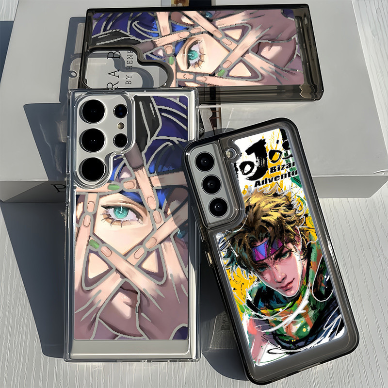 Para Samsung S26 S25 Ultra S24 S25FE A56 S24FE S23 " Jo " Joseph Joestar " Capa Rígida Transparente S22 A17 A16 A15 A72 