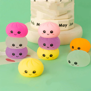 【3PCS】Pãezinhos coloridos brinquedos de descompressão pitada música simulação pães pequenos brinquedos